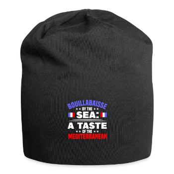 Französisches Essen - Jersey-Beanie - Schwarz - Vorne
