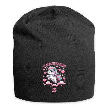 Kindergeburtstag - Jersey-Beanie - Schwarz - Vorne
