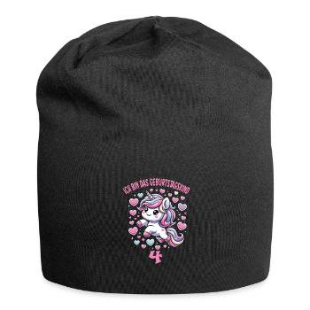 Kindergeburtstag - Jersey-Beanie - Schwarz - Vorne