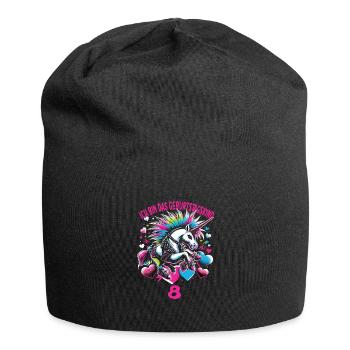Kindergeburtstag - Jersey-Beanie - Schwarz - Vorne