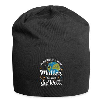 Muttertag - Jersey-Beanie - Schwarz - Vorne