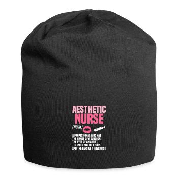 Kosmetikerin - Jersey-Beanie - Schwarz - Vorne