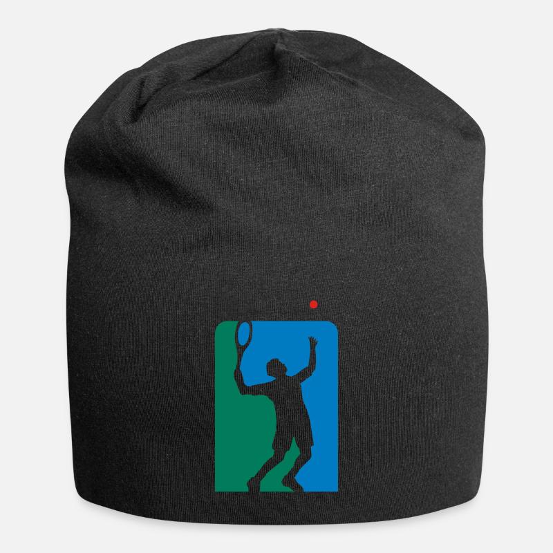 tennis_0809_3c - Jersey Beanie - black