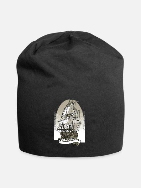 bateau bateau bateau Segelschidd skipper de Noël - Bonnet en jersey - noir