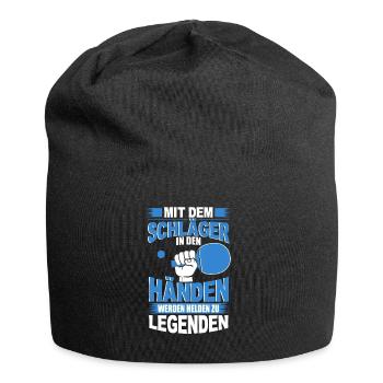 TISCHTENNIS TENNIS PING PONG HOBBY SPORT GESCHENK - Jersey-Beanie - Schwarz - Vorne