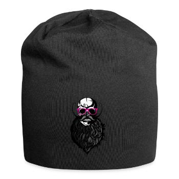 Tod Kopf kahl hipster Schädellogo Anarchie SLU - Jersey-Beanie - Schwarz - Vorne