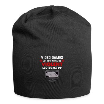 Video Games against Loot Boxing gaming gift shirt - Jersey Beanie - black - Front