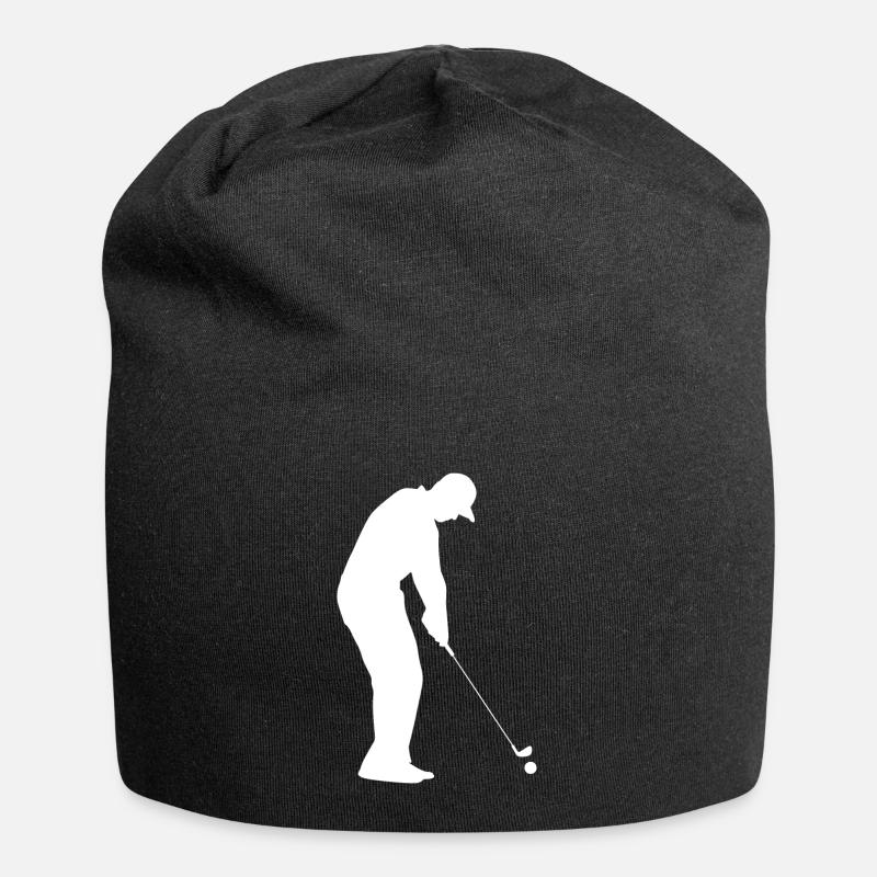 Golf Golfer Golfer Terrain de golf - Bonnet en jersey - noir