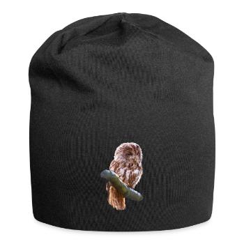hibou - Bonnet en jersey - noir - Devant