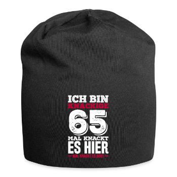 I am crisp 65th time it cracks here - Jersey Beanie - black - Front