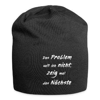 the problem I do not want to design - Jersey Beanie - black - Front