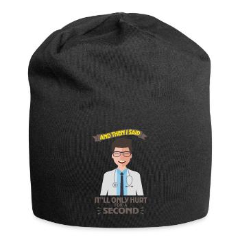 Drôle de docteur docteur cadeau d’infirmière - Bonnet en jersey - noir - Devant