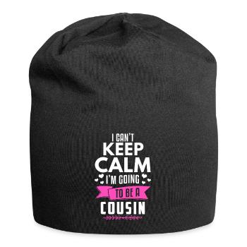I Can't Keep Calm I'm Going To Be A Cousin - Jersey-Beanie - Schwarz - Vorne