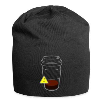 Warning Coffee - Jersey-Beanie - Schwarz - Vorne