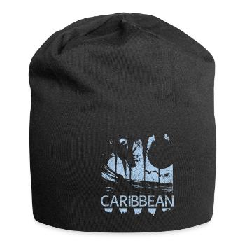 Karibik Karibisch Urlaub Geschenkidee - Jersey-Beanie - Schwarz - Vorne