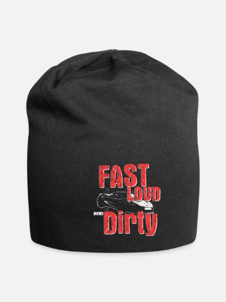 Auto Motor Geschenkidee - Jersey-Beanie - Schwarz