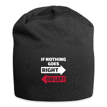 If nothing goes Right Go Left (WR) - Jersey Beanie - black - Front