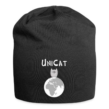 Unikat: du bist einzigartig, ganz besonders - Jersey-Beanie - Schwarz - Vorne