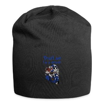 Skull Scooterman Geschenkidee - Jersey-Beanie - Schwarz - Vorne