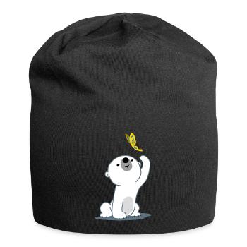 Niedlicher Trickfilm Eisbärbaby Cheerful Madness!! - Jersey-Beanie - Schwarz - Vorne