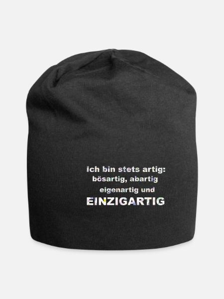 Ich bin artig - Jersey-Beanie - Schwarz
