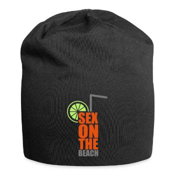 Cocktails - bunt und lecker: Sex on the Beach - Jersey-Beanie - Schwarz - Vorne