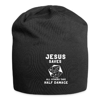 Jesus RPG Dungeon Motivation Dragon Gift - Jersey-Beanie - Schwarz - Vorne