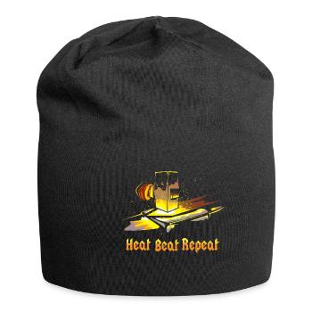 Blacksmith Blacksmith Glowing Sword Hammer Repeat - Jersey Beanie - black - Front