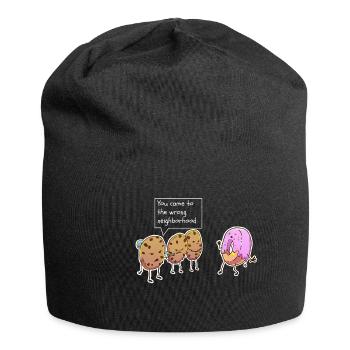 Donut Funny Les voisins du voisinage contestent les cookies - Bonnet en jersey - noir - Devant