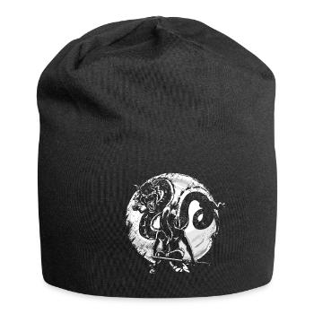 Samurai Dragon Mond Kendo Asien Bushido Aikido - Jersey-Beanie - Schwarz - Vorne