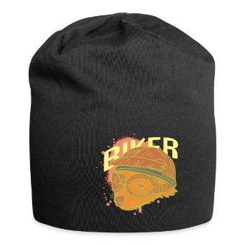 Motorrad Motor Zweirad Geschenkidee - Jersey-Beanie - Schwarz - Vorne