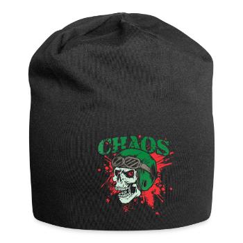 Totenkopf - Jersey-Beanie - Schwarz - Vorne