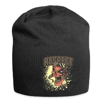 Totenkopf - Jersey-Beanie - Schwarz - Vorne