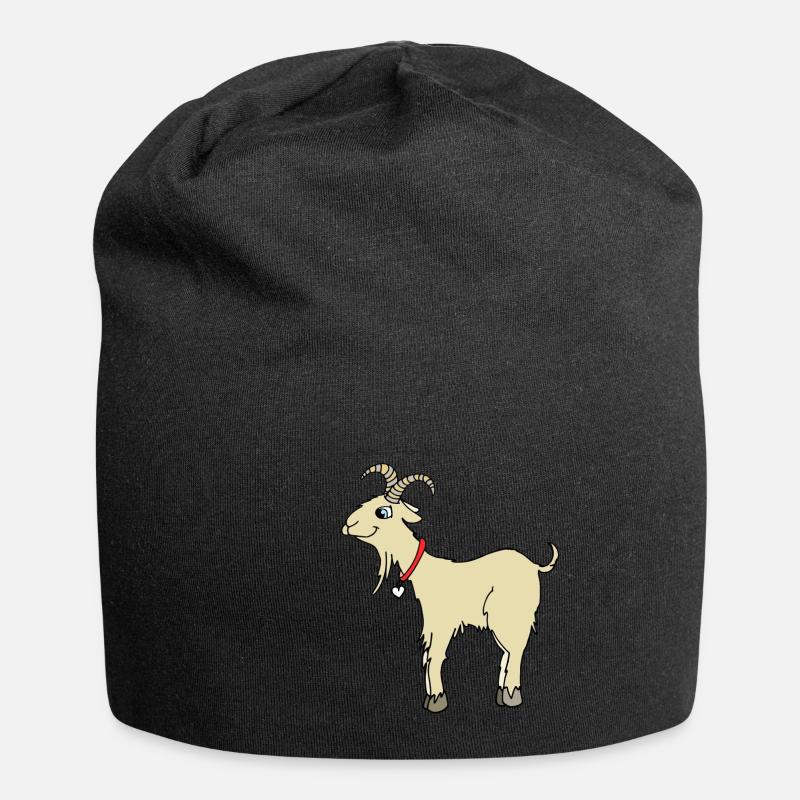 funny goat - Peter the cool super goat - Jersey Beanie - black