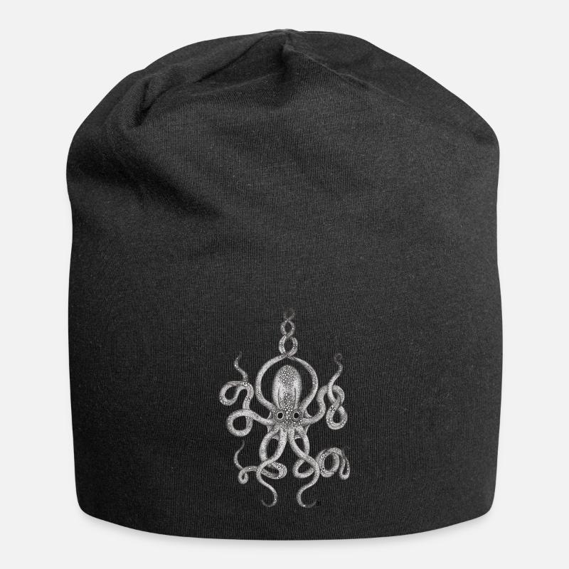 Octopus - Jersey Beanie - black