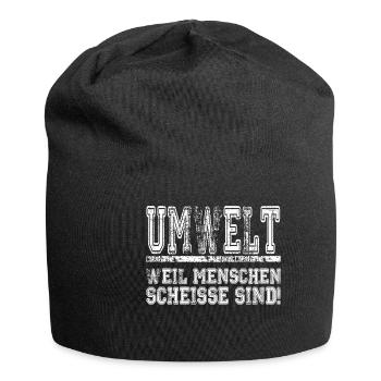 Umwelt - Jersey-Beanie - Schwarz - Vorne