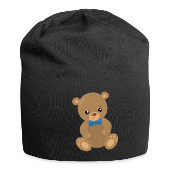ours en peluche - Bonnet en jersey - noir - Devant