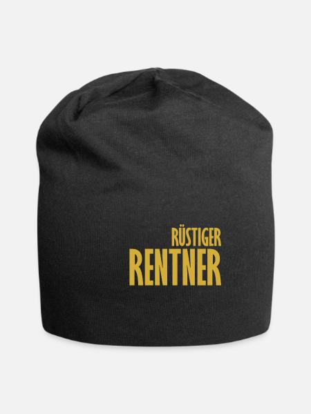 Rentner - Jersey-Beanie - Schwarz