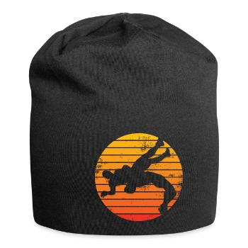 Lutteur rétro - Bonnet en jersey - noir - Devant