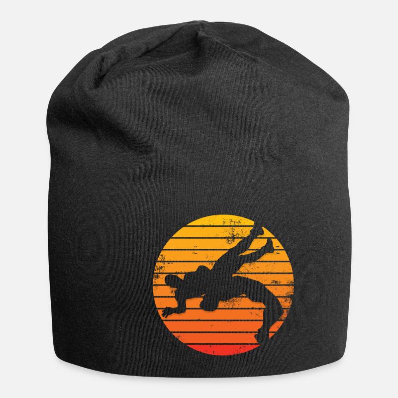 Lutteur rétro - Bonnet en jersey - noir
