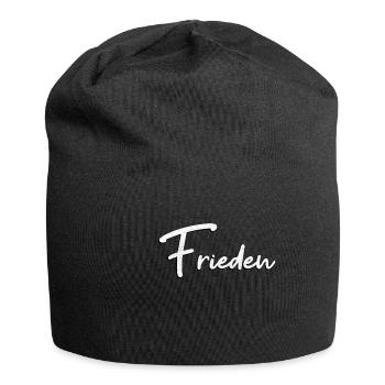 Frieden - Jersey-Beanie - Schwarz - Vorne