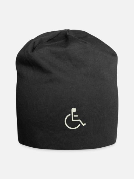 Rollstuhlfahrer - Jersey-Beanie - Schwarz