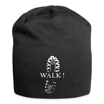 running shoe icon shoe print nature runner icon - Jersey Beanie - black - Front