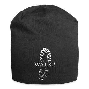 running shoe icon shoe print nature runner icon - Jersey Beanie - charcoal grey - Front