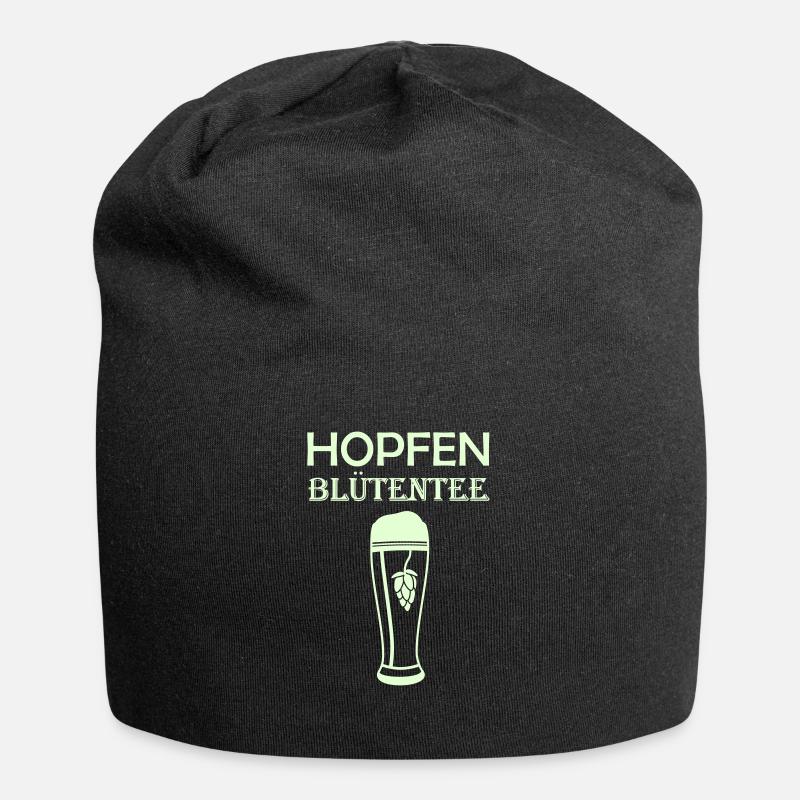 Gesundes Bier (b) - Jersey-Beanie - Schwarz
