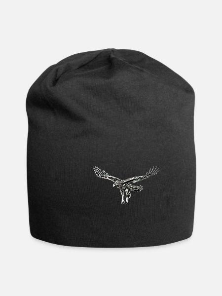Adler - Jersey-Beanie - Schwarz