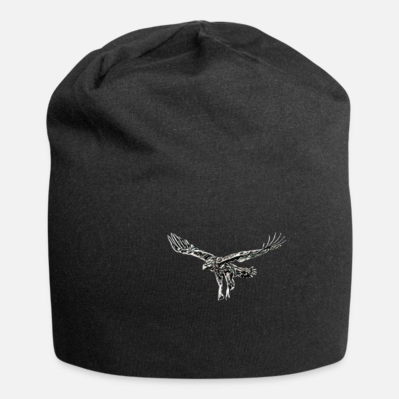 Adler - Jersey-Beanie - Schwarz