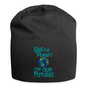 Save the planet for our future! - Jersey Beanie - black - Front