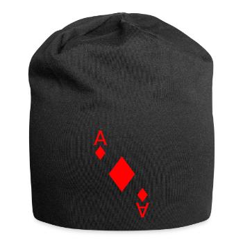Vérifiez Ace Card Game Poker Mardi Gras Costume - Bonnet en jersey - noir - Devant