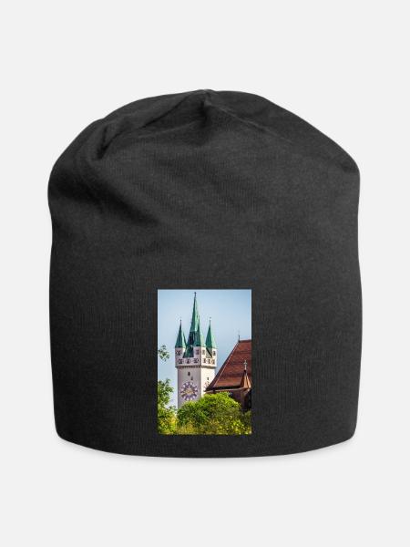 Straubing Stadtturm - Jersey-Beanie - Schwarz
